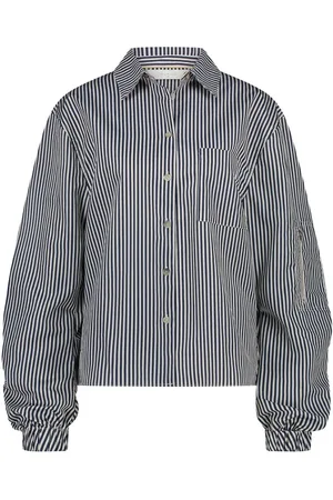 NUKUS Dames, Blouses & Shirts, Blauw, Maat: XL Katoen