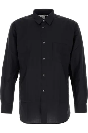 Comme des Garçons Heren, Overhemden, Blauw, Maat: XL Wol
