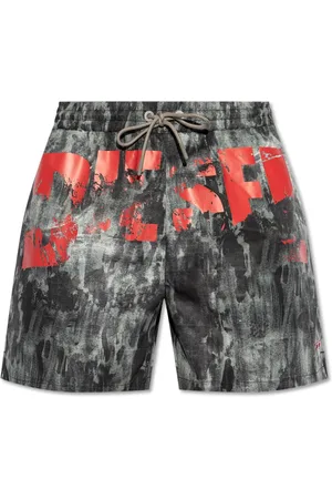 Diesel Heren, Badkleding, Grijs, Maat: XS Poliester