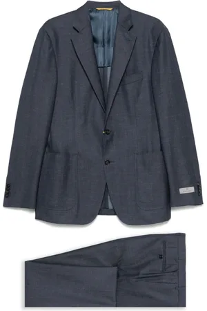 CANALI Heren, Pakken, Blauw, Maat: L