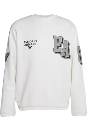 Emporio Armani Heren, Sweatshirts & Hoodies, Wit, Maat: XL Katoen