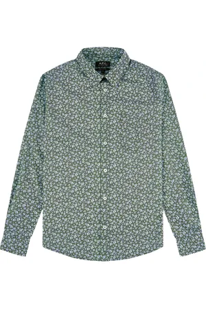 A.P.C. Heren, Overhemden, Groen, Maat: XL