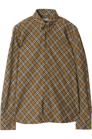 Burberry Heren, Overhemden, Bruin, Maat: XL Katoen