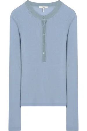 Chloé Dames, Truien, Blauw, Maat: L Wol