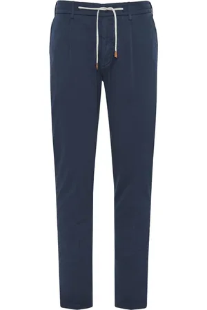 ELEVENTY Heren, Broeken, Blauw, Maat: W33 Katoen