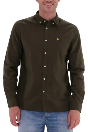 Lyle & Scott Heren, Overhemden, Groen, Maat: L Katoen
