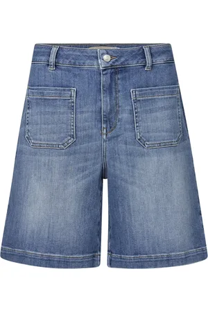 Mos Mosh Dames, Korte broeken, Blauw, Maat: W29 Katoen