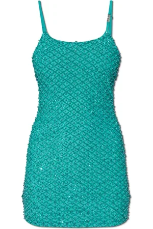 VERSACE Dames, Jurken, Blauw, Maat: S