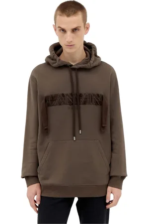 Lanvin Heren, Sweatshirts & Hoodies, Bruin, Maat: L Katoen