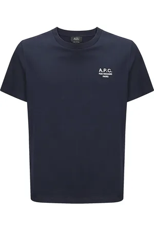 A.P.C. Heren, Tops, Blauw, Maat: S Katoen