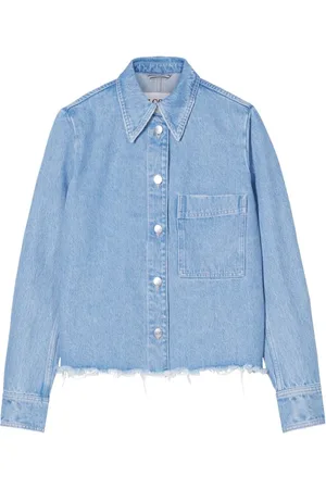 Closed Dames, Blouses & Shirts, Blauw, Maat: L Denim