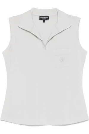 Emporio Armani Dames, Tops, Grijs, Maat: S