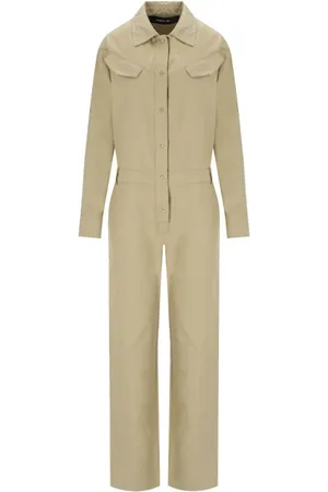 FEDERICA TOSI Dames, Jumpsuits & Playsuits, Bruin, Maat: M Katoen