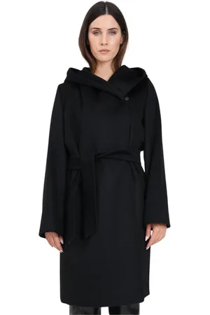 Max Mara Dames, Mantels, Zwart, Maat: L Wol