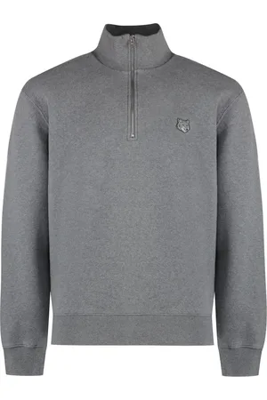 Maison Kitsuné Heren, Sweatshirts & Hoodies, Grijs, Maat: S Katoen