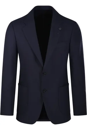 LARDINI Heren, Jassen, Blauw, Maat: 2XL Wol
