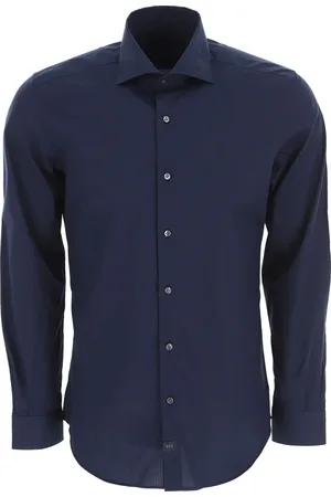 FAY Heren, Overhemden, Blauw, Maat: 2XL Katoen