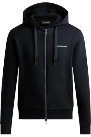Emporio Armani Heren, Sweatshirts & Hoodies, Zwart, Maat: L Jersey