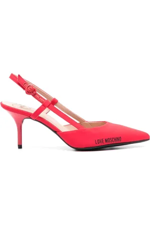 Moschino Dames, Schoenen, Rood, Maat: 39 EU Leer
