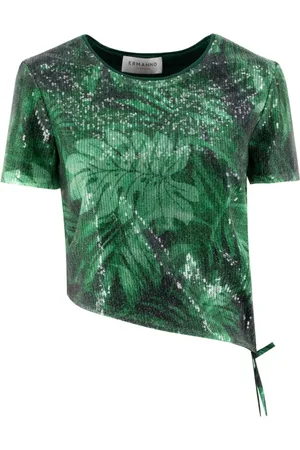 ERMANNO SCERVINO Dames, Tops, Groen, Maat: 2XS Zijde