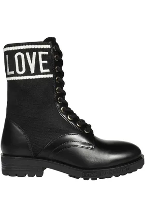 Moschino Dames, Schoenen, Zwart, Maat: 36 EU Leer