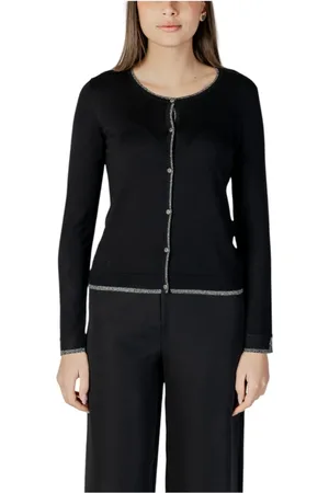 Liu Jo Dames, Truien, Zwart, Maat: M Viscose