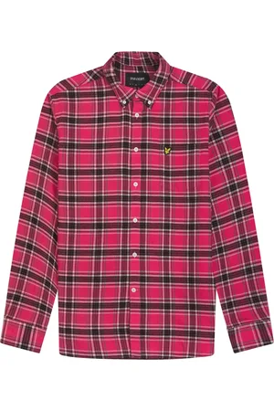 Lyle & Scott Heren, Overhemden, Roze, Maat: S Flanel