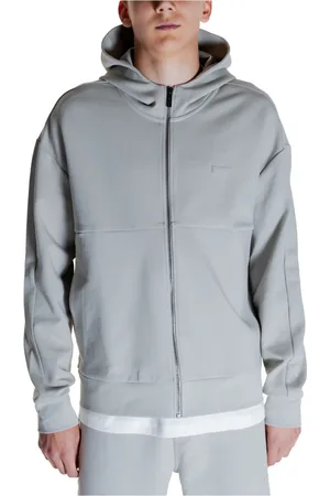Calvin Klein Heren, Sweatshirts & Hoodies, Grijs, Maat: M Katoen