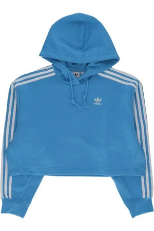 adidas Dames, Sweatshirts & Hoodies, Blauw, Maat: L Katoen