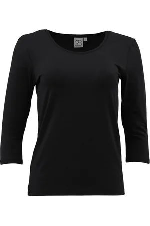 2-Biz Dames, Blouses & Shirts, Zwart, Maat: 2XL Viscose