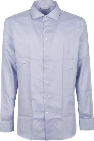 Etro Heren, Overhemden, Blauw, Maat: L Katoen
