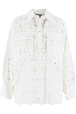ERMANNO SCERVINO Dames, Blouses & Shirts, Wit, Maat: XS Katoen