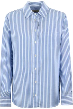 Max Mara Dames, Blouses & Shirts, Blauw, Maat: XS Katoen