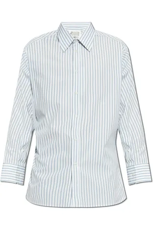 Maison Margiela Heren, Overhemden, Blauw, Maat: M Katoen