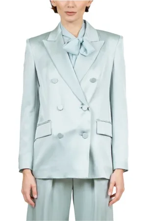 Max Mara Dames, Jassen, Blauw, Maat: S Viscose