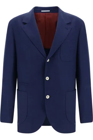 Brunello Cucinelli Heren, Jassen, Blauw, Maat: L Wol