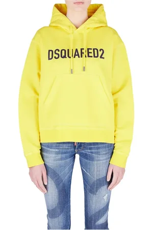 Dsquared2 Heren, Sweatshirts & Hoodies, Geel, Maat: 2XS Katoen