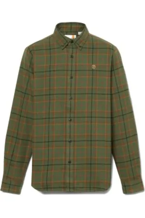 Timberland Heren, Overhemden, Groen, Maat: S Flanel