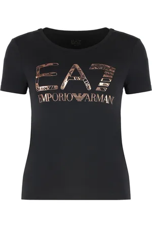 EA7 Dames, Tops, Zwart, Maat: 2XS Katoen