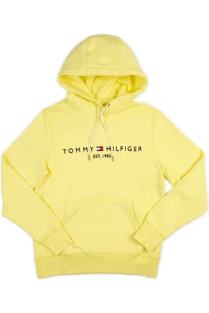 Tommy Hilfiger Heren, Sweatshirts & Hoodies, Geel, Maat: 2XL Poliester