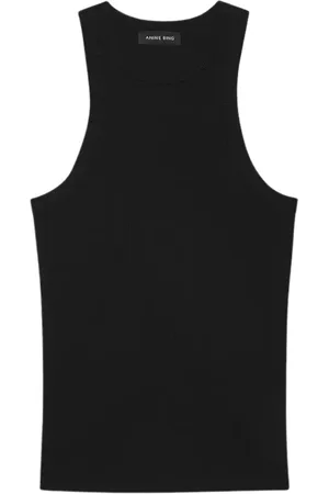 ANINE BING Dames, Tops, Zwart, Maat: XS Katoen