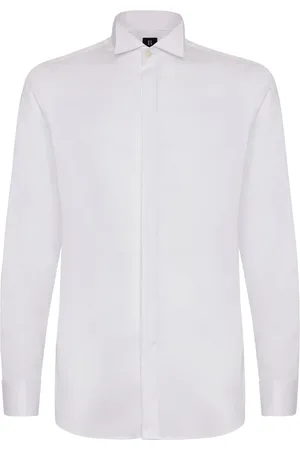 Boggi Milano Heren, Overhemden, Wit, Maat: 5XL Katoen