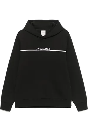 Calvin Klein Heren, Sweatshirts & Hoodies, Zwart, Maat: L Katoen