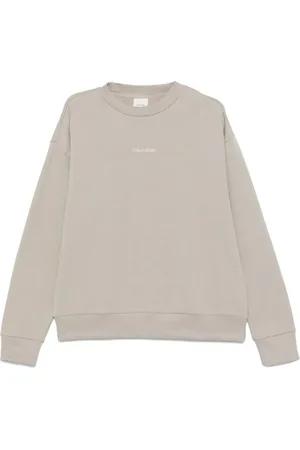 Calvin Klein Heren, Sweatshirts & Hoodies, Bruin, Maat: L Katoen