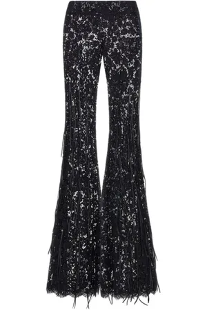 Roberto Cavalli Dames, Broeken, Zwart, Maat: XS Katoen