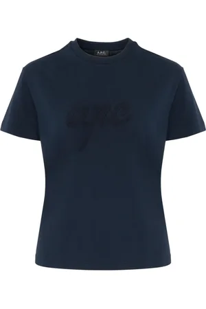 A.P.C. Dames, Tops, Blauw, Maat: L Katoen