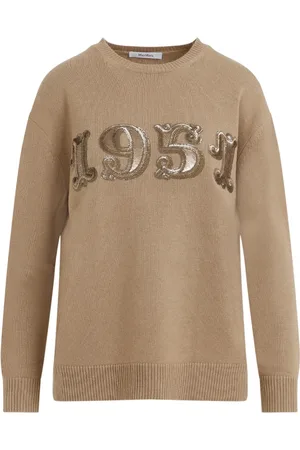 Max Mara Dames, Truien, Bruin, Maat: L Wol