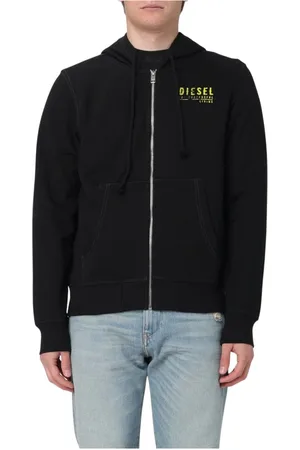 Diesel Heren, Sweatshirts & Hoodies, Zwart, Maat: S Katoen