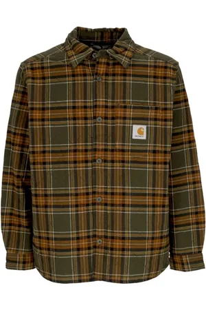 Carhartt Heren, Overhemden, Bruin, Maat: S Flanel