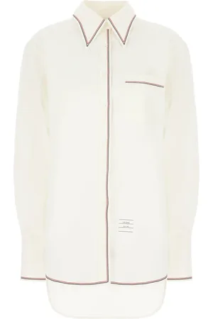 Thom Browne Dames, Blouses & Shirts, Wit, Maat: S Katoen